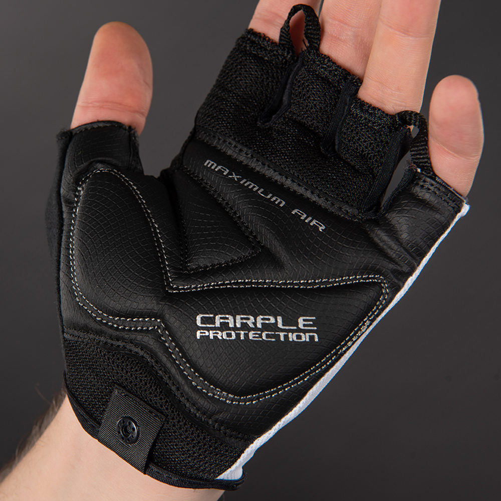 Hand wearing CHIBA Cool Air cycling glove